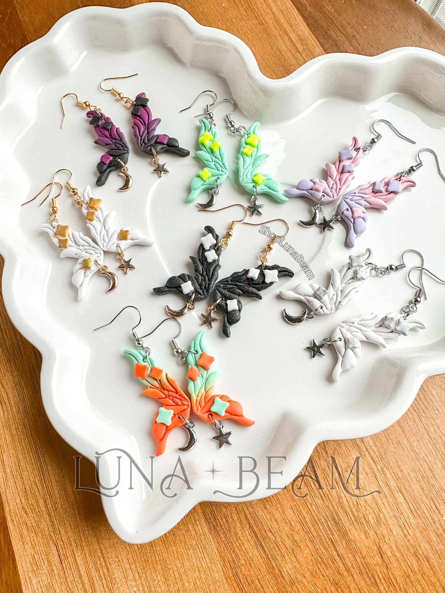 Handmade Fairy Wing Earrings Luna Beam Creations