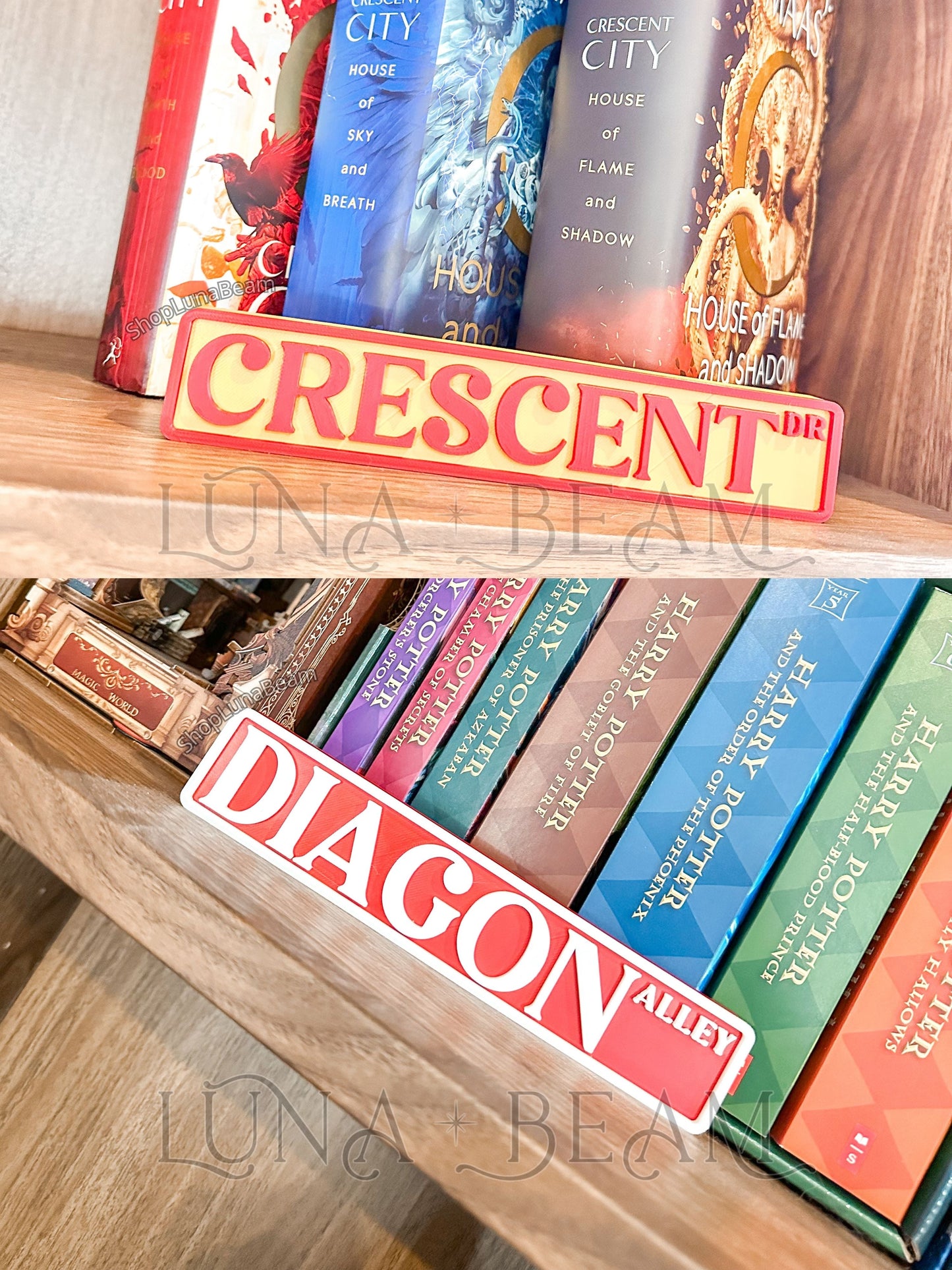 Custom Street Sign Bookshelf Decor Luna Beam Creations