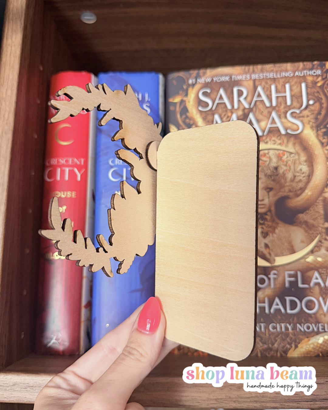 Floral Moon Book Spine Hugger