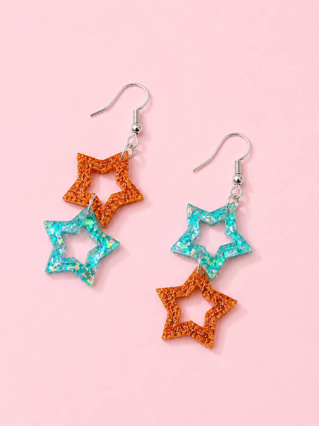 Show Girl Star Acrylic Earrings