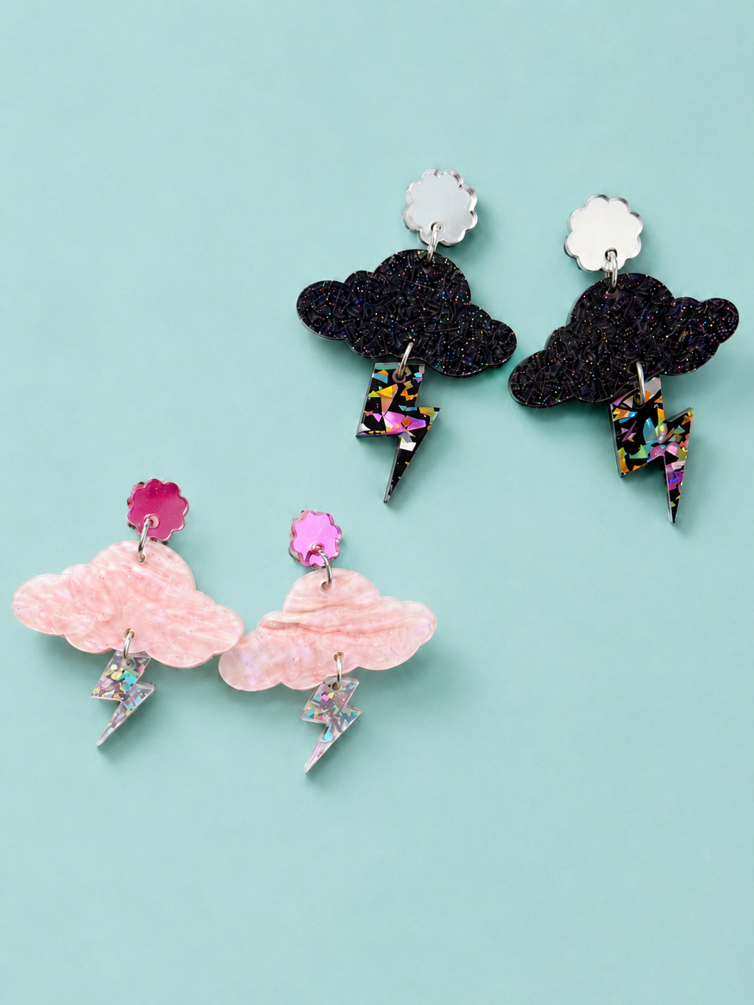 Storm Cloud Acrylic Earrings