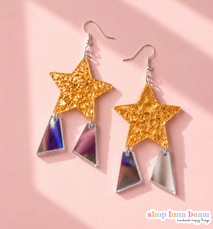 Shooting Star Dangle Earrings