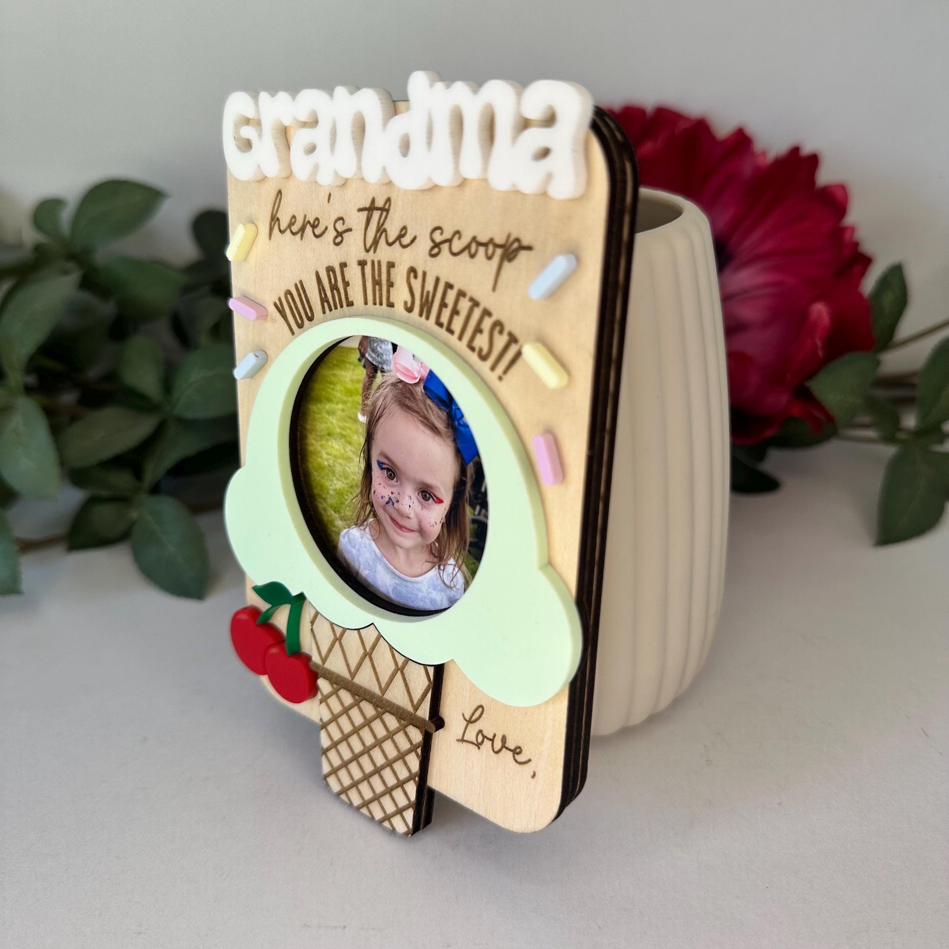Ice Cream Photo Frame Magnet Luna Beam Creations
