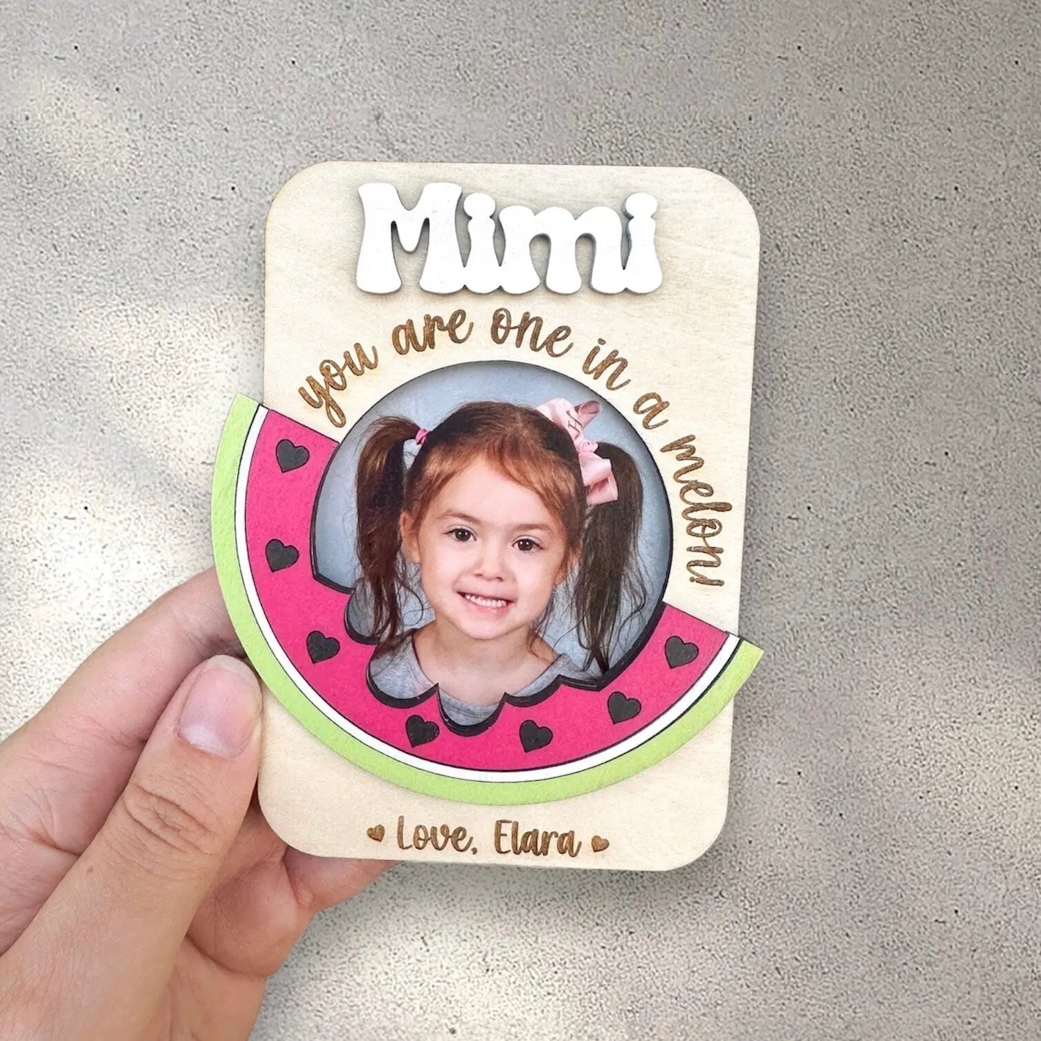 Watermelon Photo Frame Magnet Luna Beam Creations
