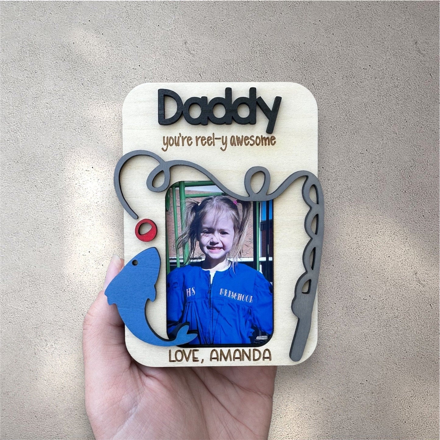 Fishing Photo Frame Magnet Luna Beam Creations