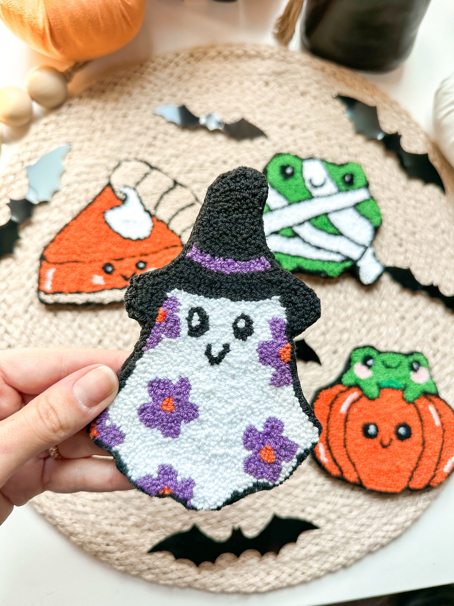 Halloween Themed Mug Rugs Luna Beam Creations
