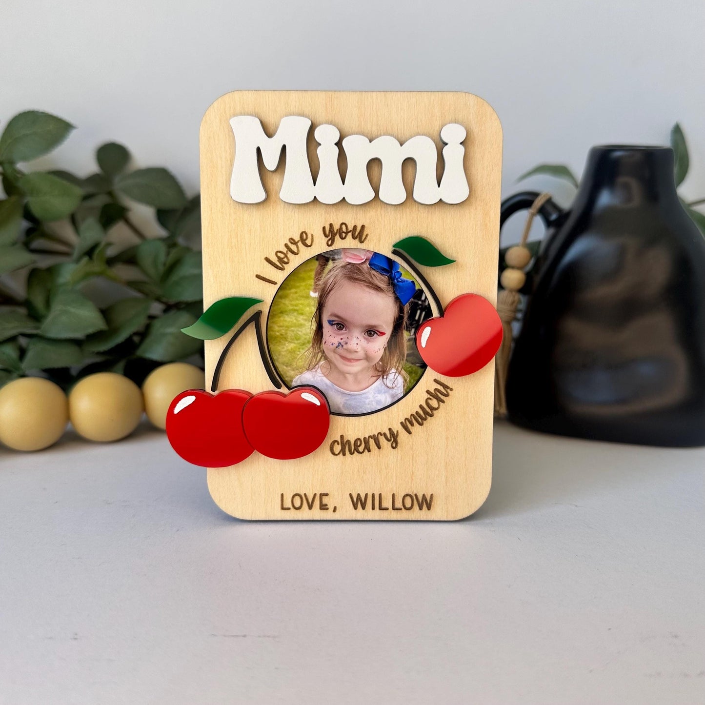 Cherry Photo Frame Magnet Luna Beam Creations