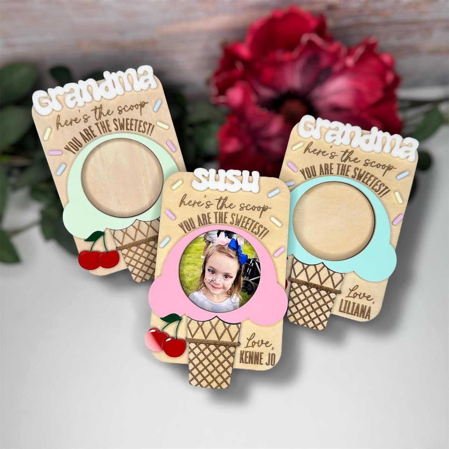Ice Cream Photo Frame Magnet Luna Beam Creations