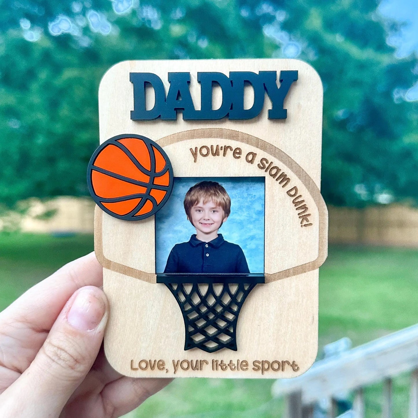 Basketball Photo Frame Magnet Luna Beam Creations