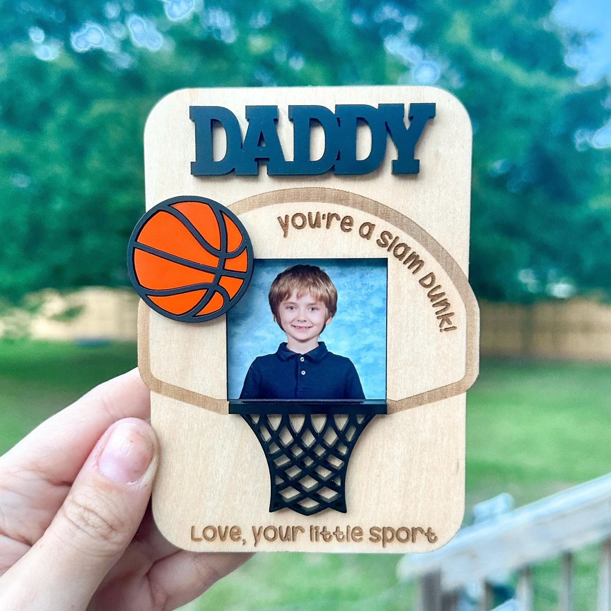 Basketball Photo Frame Magnet Luna Beam Creations