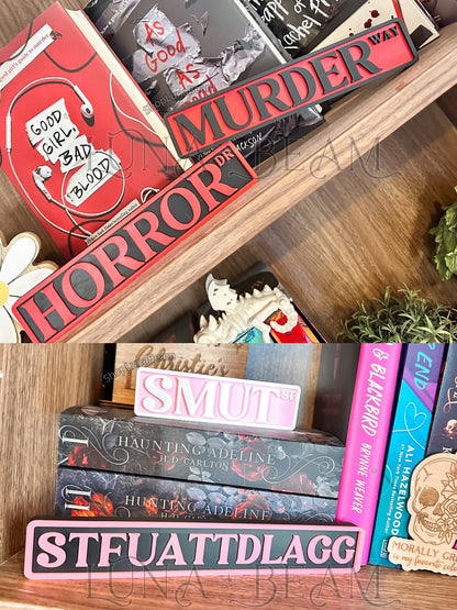 Custom Street Sign Bookshelf Decor Luna Beam Creations