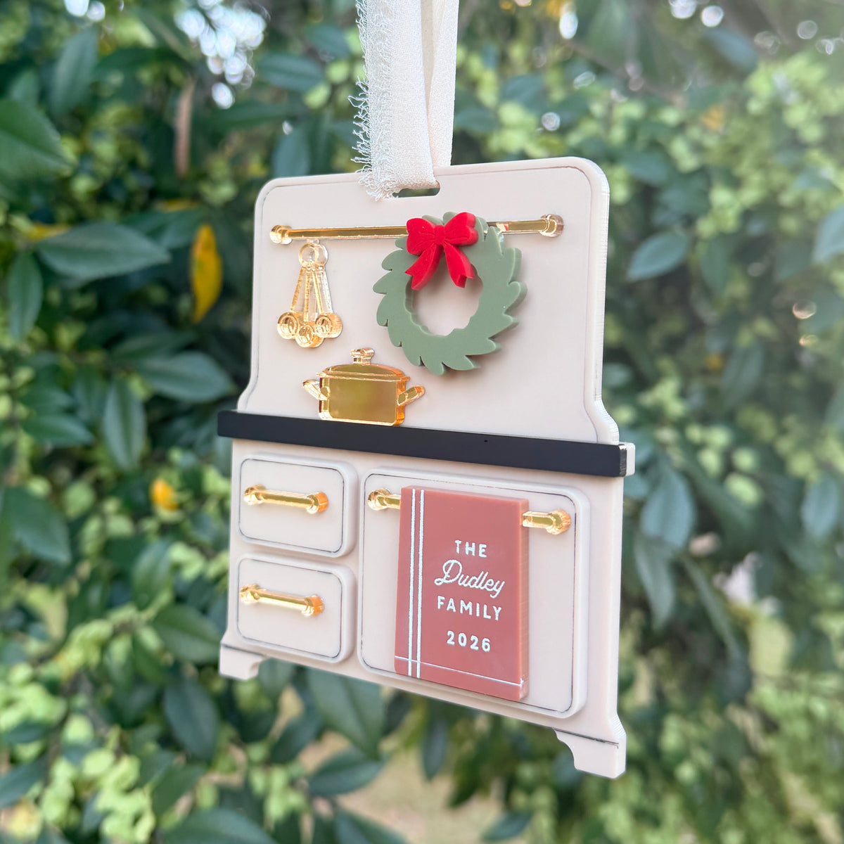 Personalized Stove Family Ornament