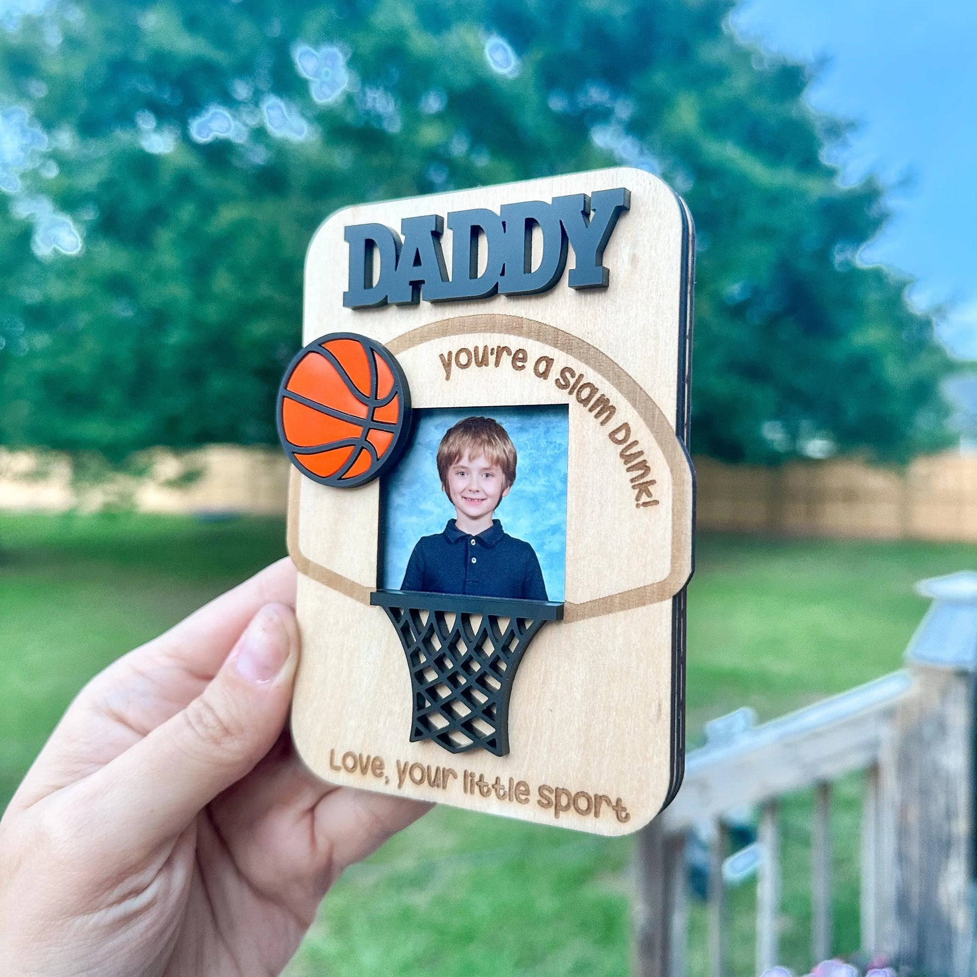 Basketball Photo Frame Magnet Luna Beam Creations