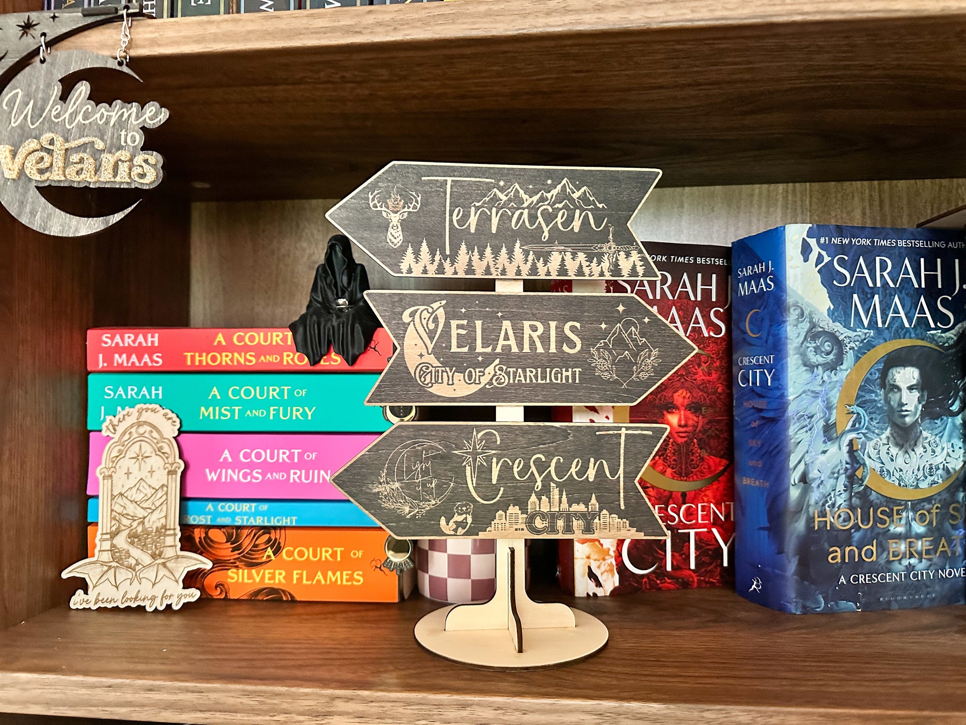 Sarah J Maas - Library Sign Post Luna Beam Creations