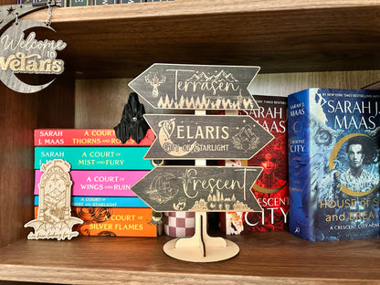 Sarah J Maas - Library Sign Post Luna Beam Creations
