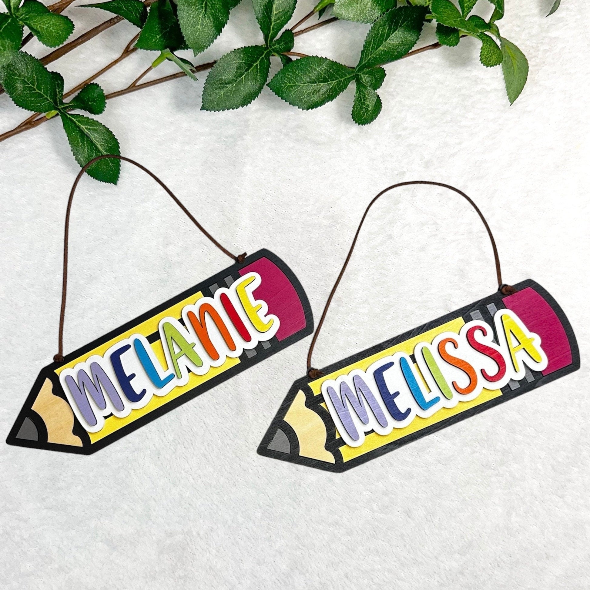 Pencil Name Sign Luna Beam Creations