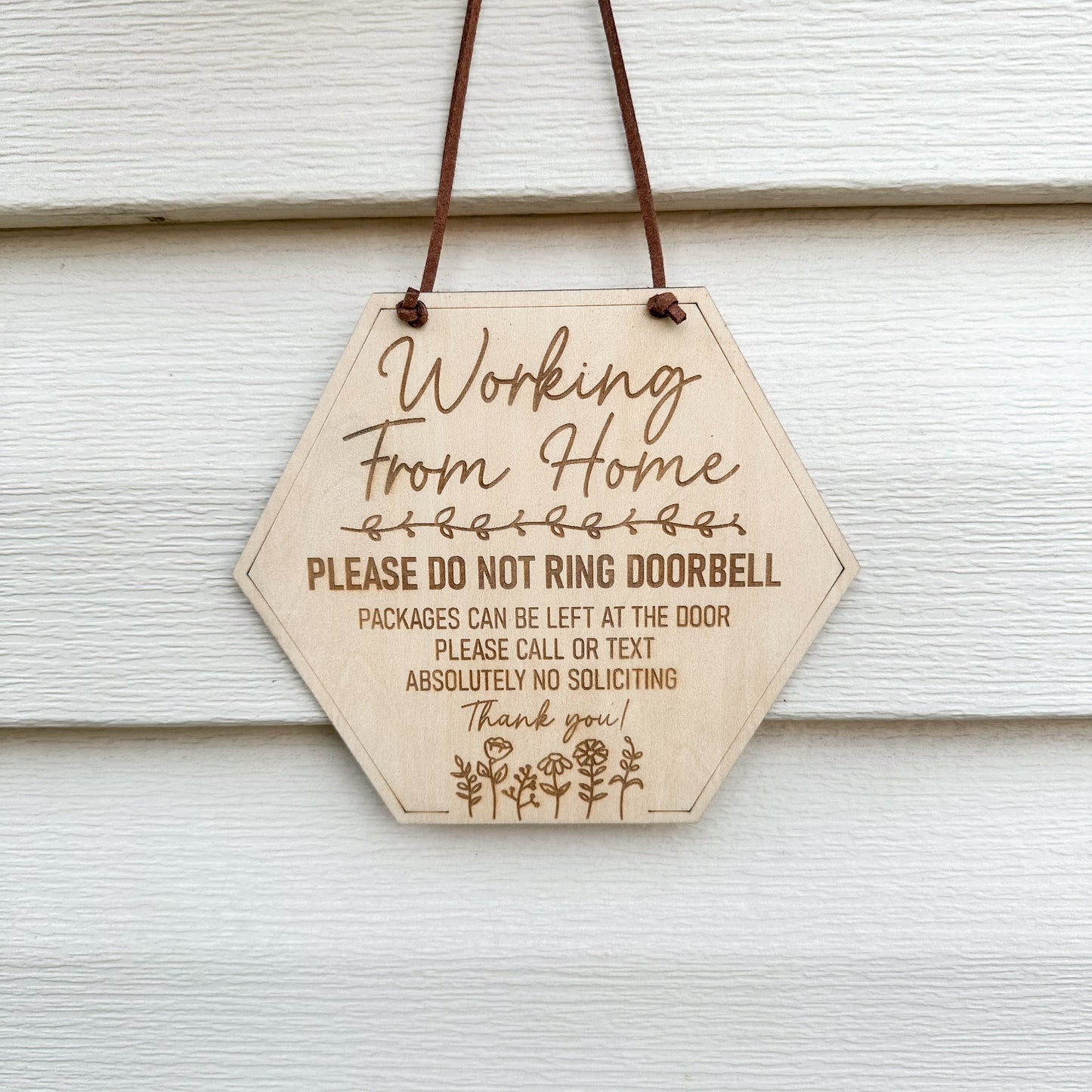 Working From Home Sign Luna Beam Creations
