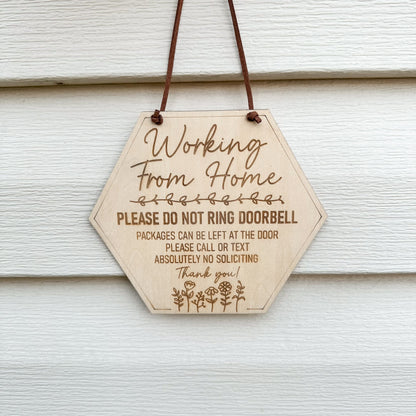 Working From Home Sign Luna Beam Creations