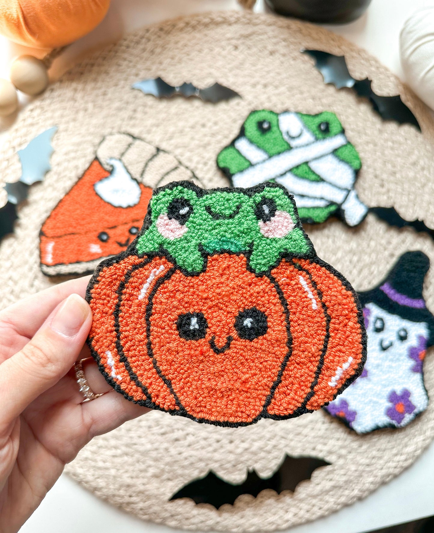 Halloween Themed Mug Rugs Luna Beam Creations