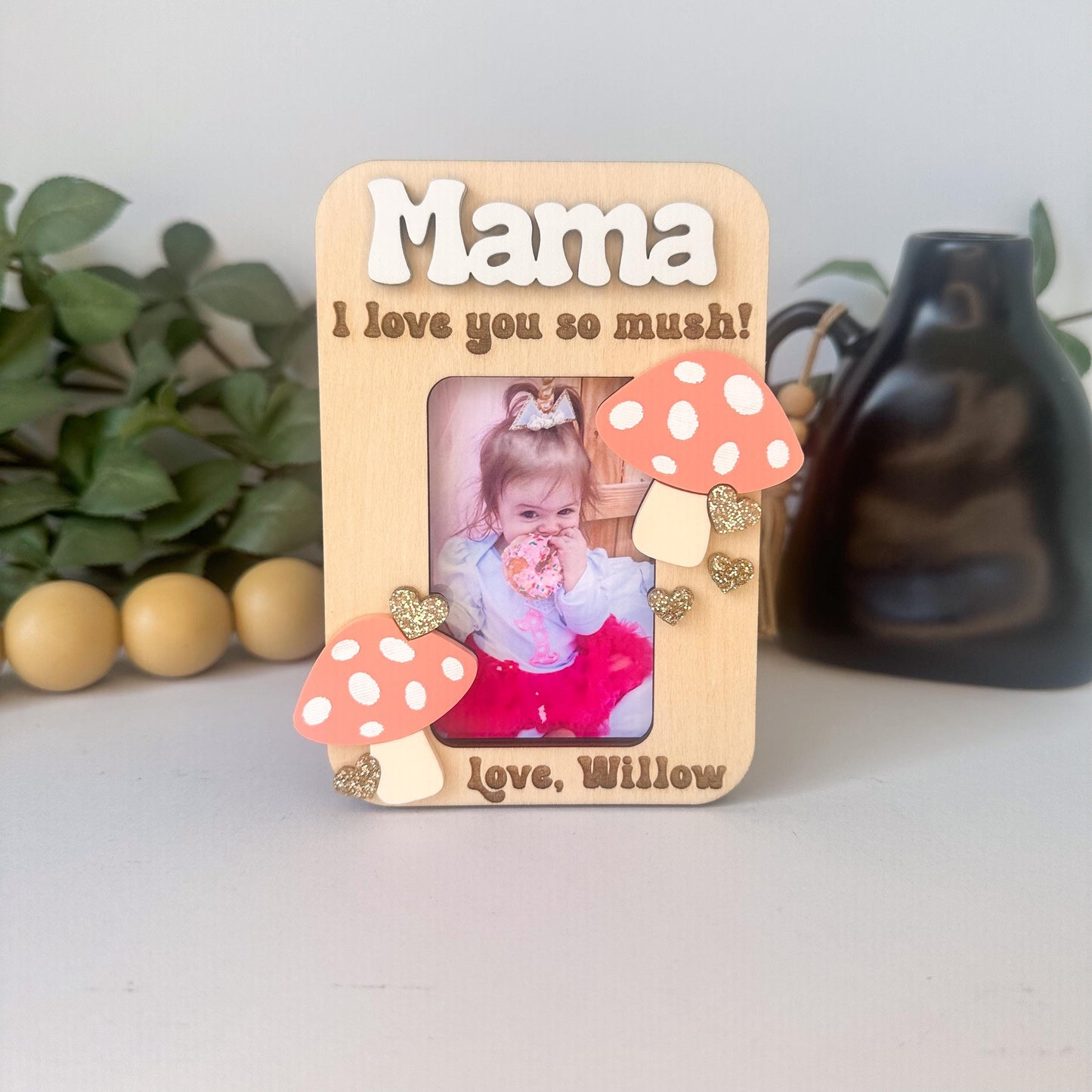 Mushroom Photo Frame Magnet Luna Beam Creations