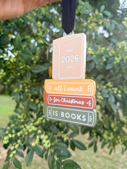 All I Want For Christmas is Books Ornament