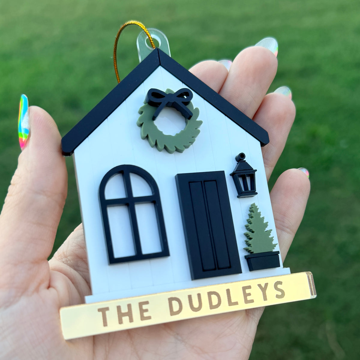 Personalized Christmas House Ornament