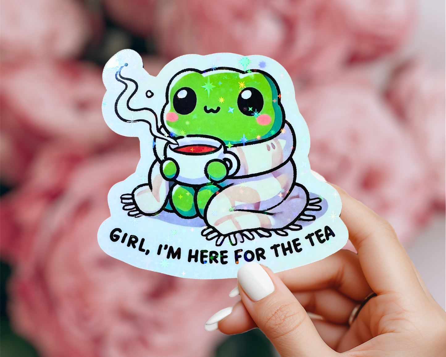 Frog Tea Sticker Luna Beam Creations