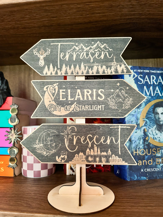 Sarah J Maas - Library Sign Post Luna Beam Creations