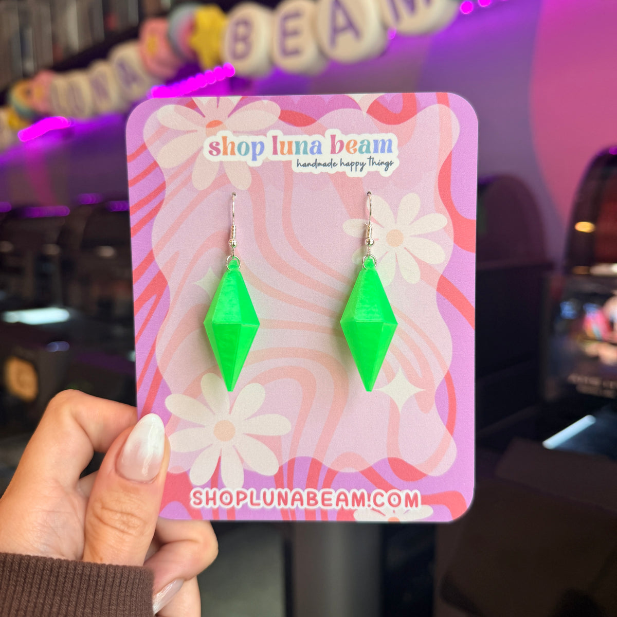 Plum Bob Dangle Earrings
