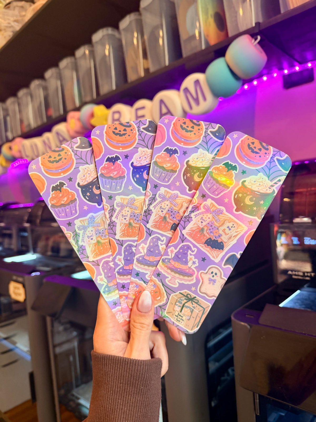 Purple Halloween Bookmark