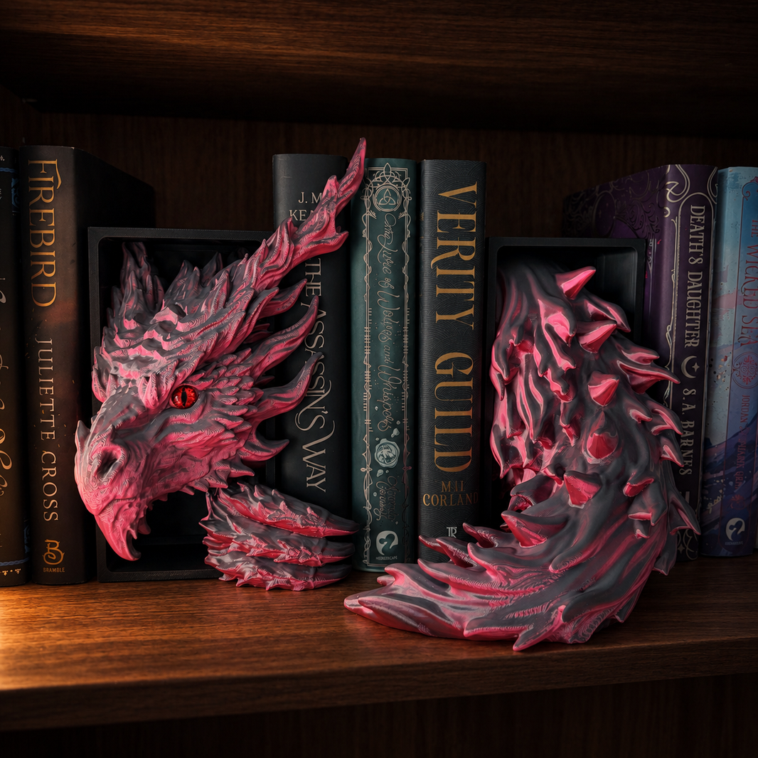 Inferno Dragon Bookends