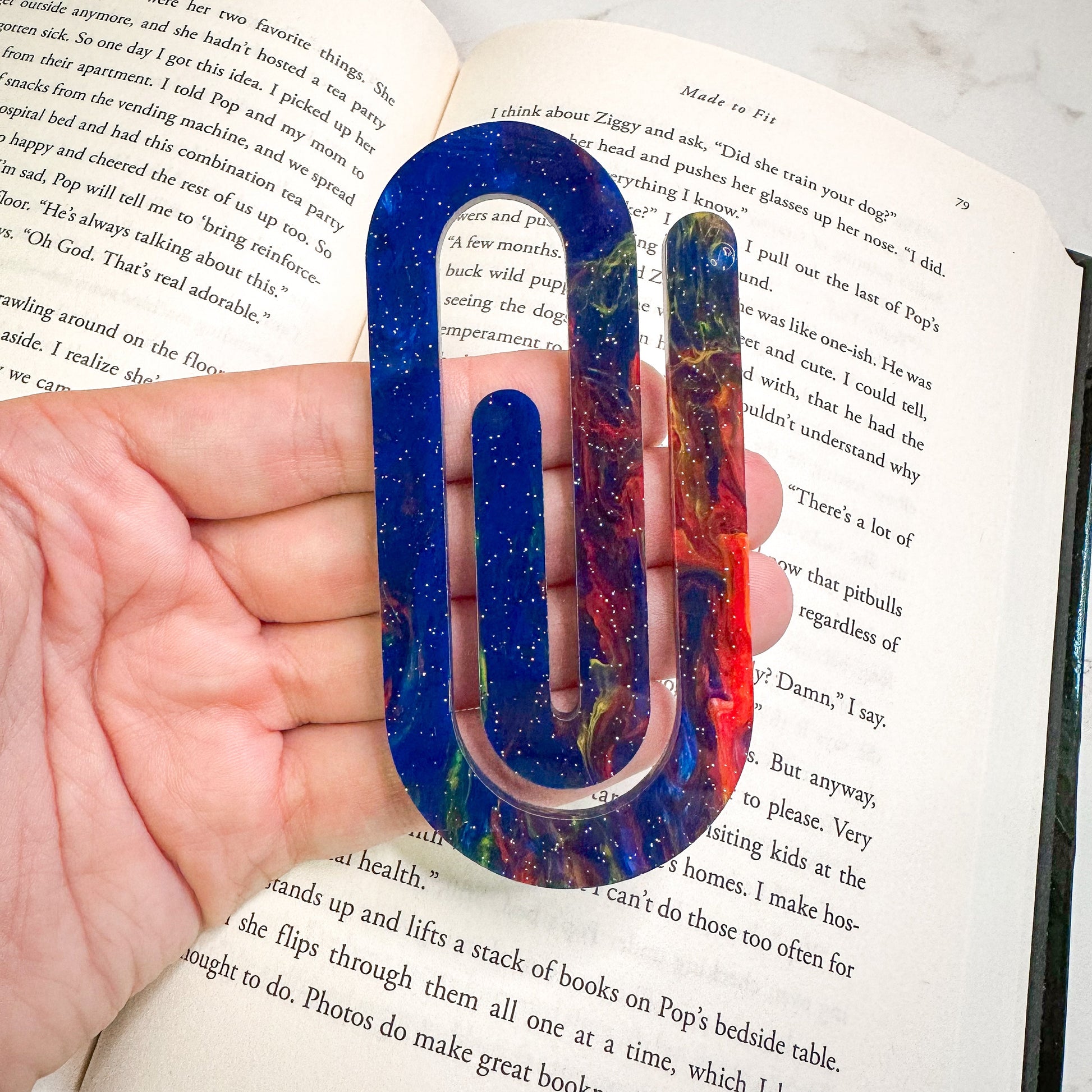 Jumbo Paperclip Bookmark Luna Beam Creations