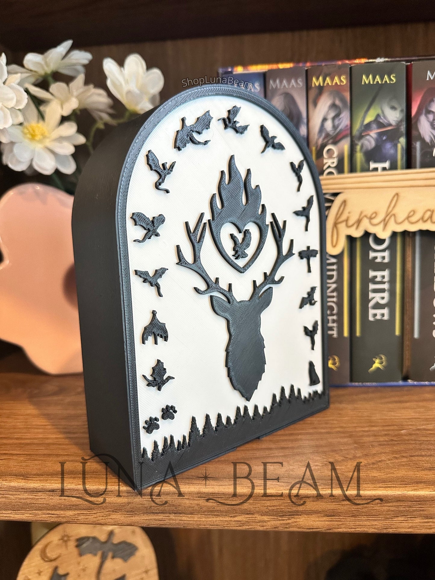 Throne of Glass Inspired 3D Printed Light Box Luna Beam Creations