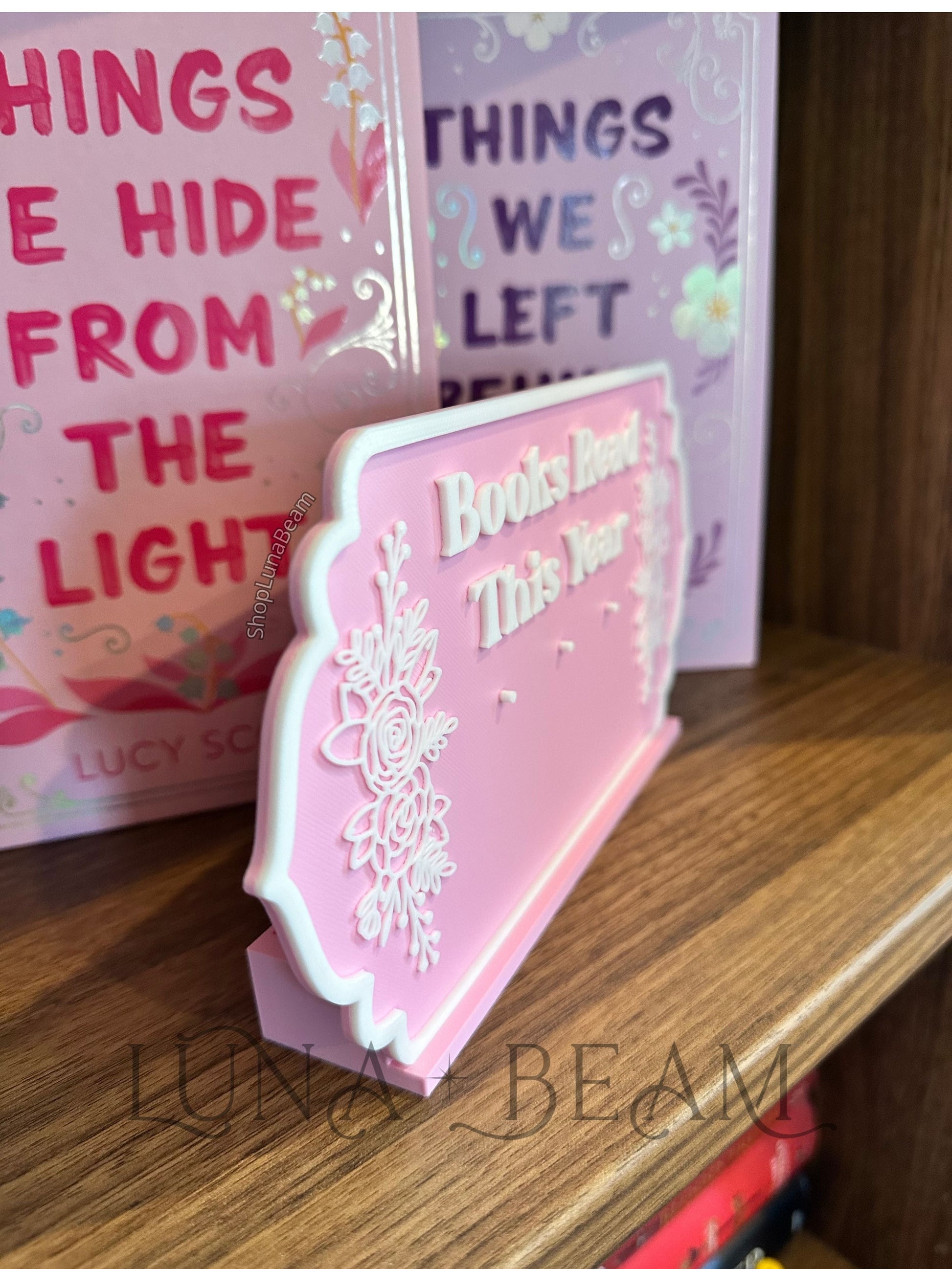 Book Tracker Display Luna Beam Creations