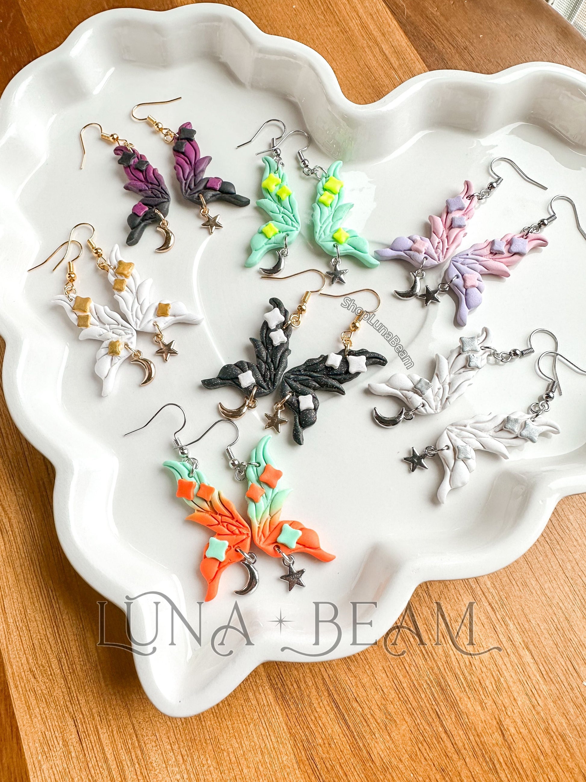 Handmade Fairy Wing Earrings Luna Beam Creations