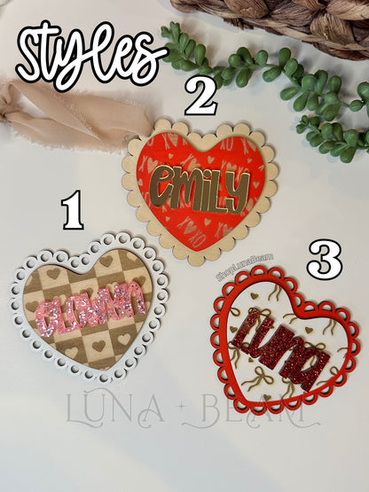 Valentine’s Day Lace Basket Tag Luna Beam Creations