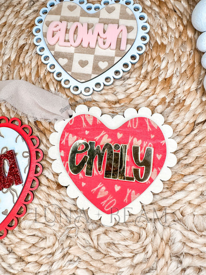 Valentine’s Day Lace Basket Tag Luna Beam Creations