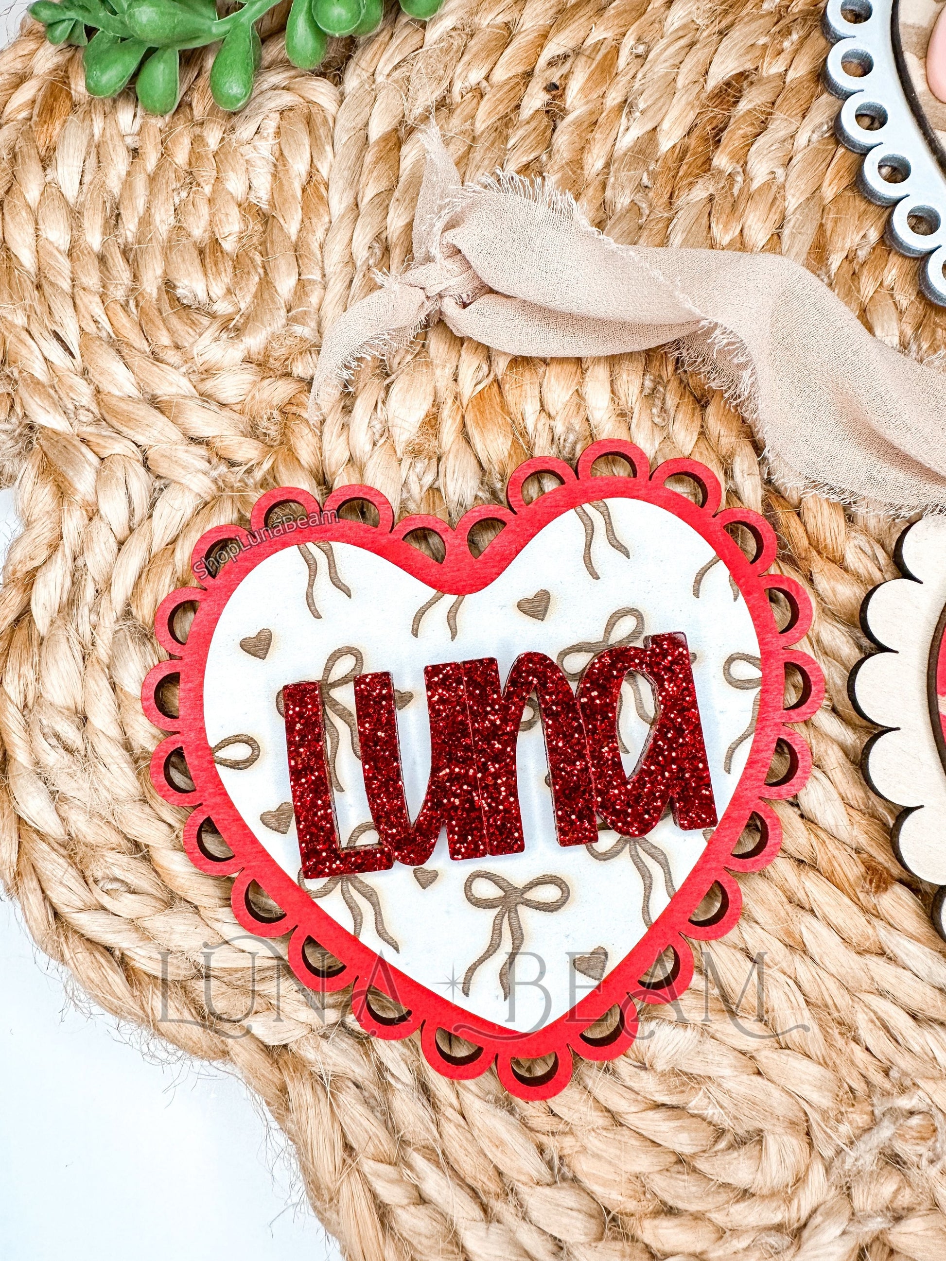 Valentine’s Day Lace Basket Tag Luna Beam Creations