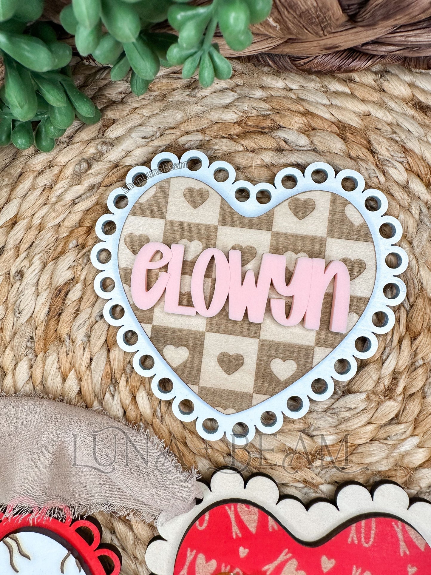 Valentine’s Day Lace Basket Tag Luna Beam Creations