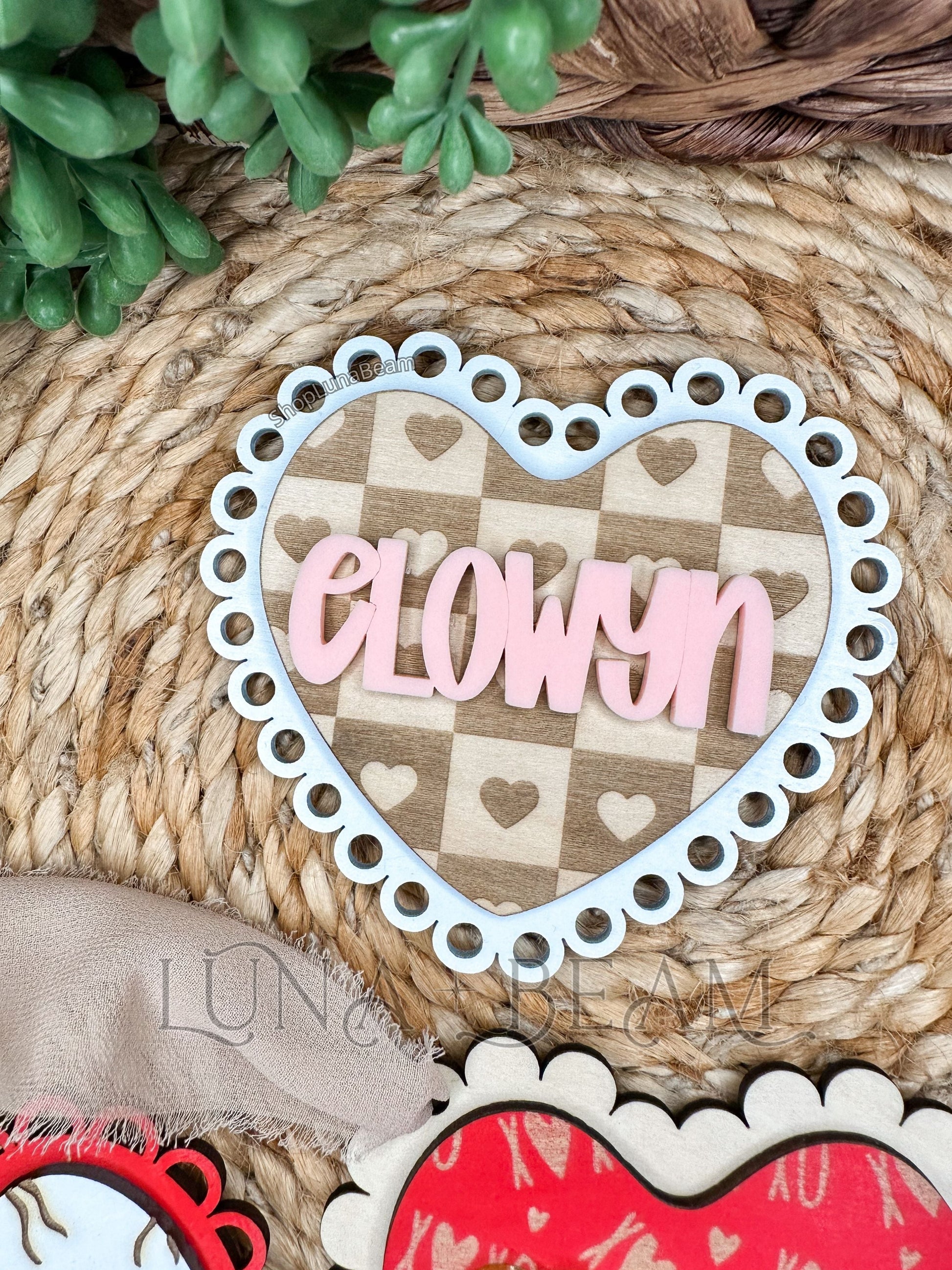 Valentine’s Day Lace Basket Tag Luna Beam Creations