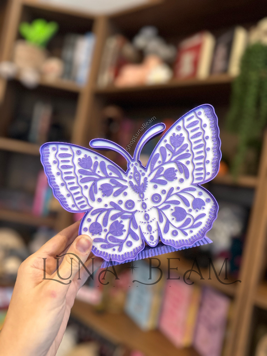 Butterfly Moth 3D Printed Light Box Luna Beam Creations