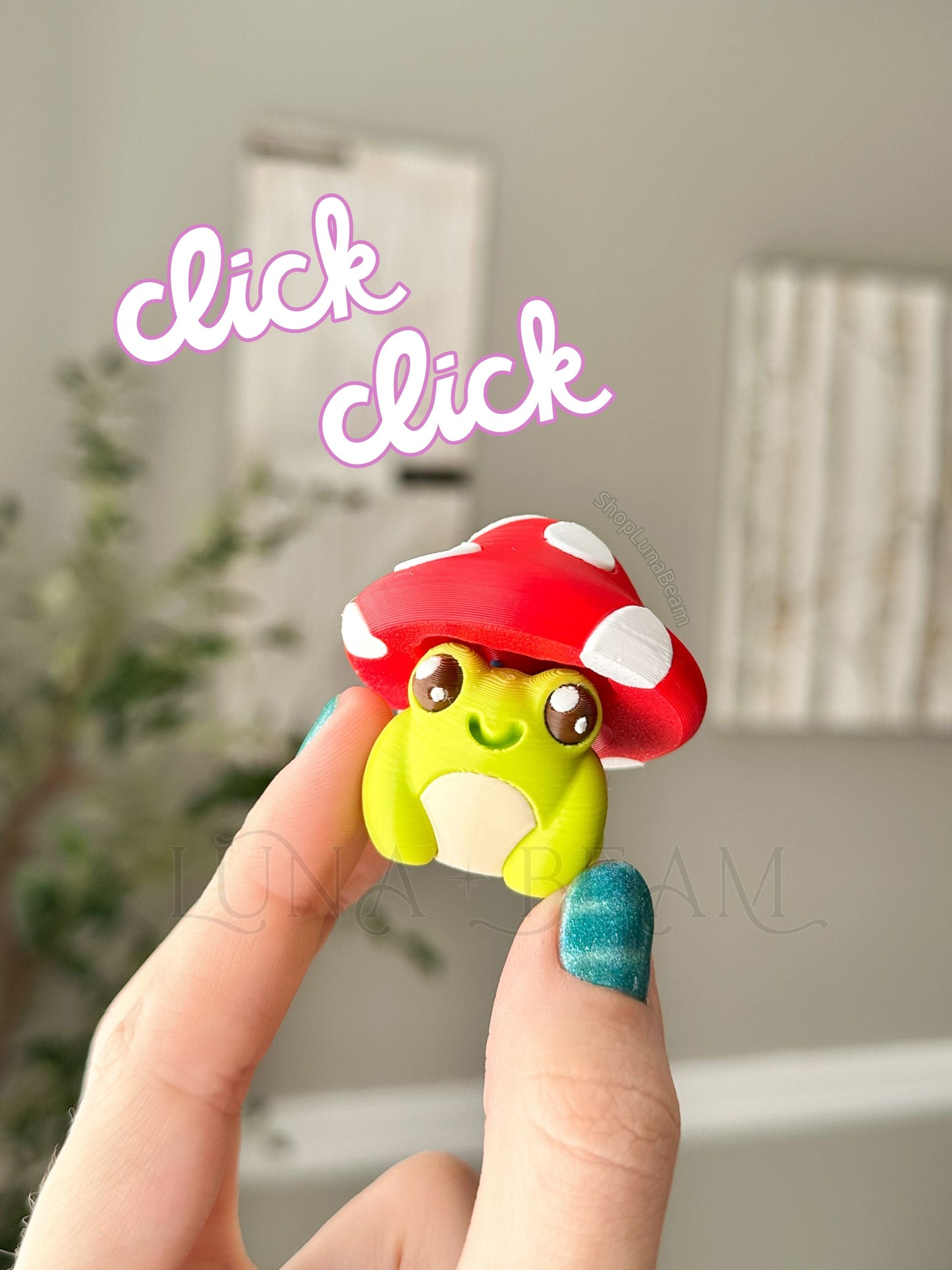 Mushroom Frog Clicky Fidget Luna Beam Creations