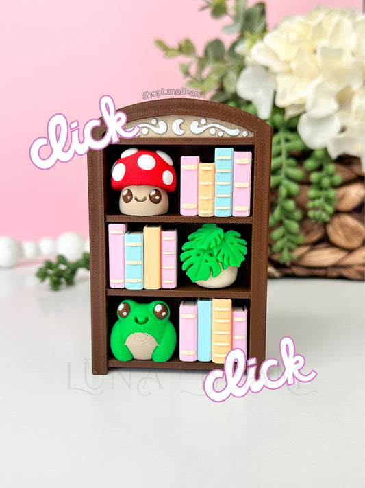 Bookcase Clicky Fidget Luna Beam Creations