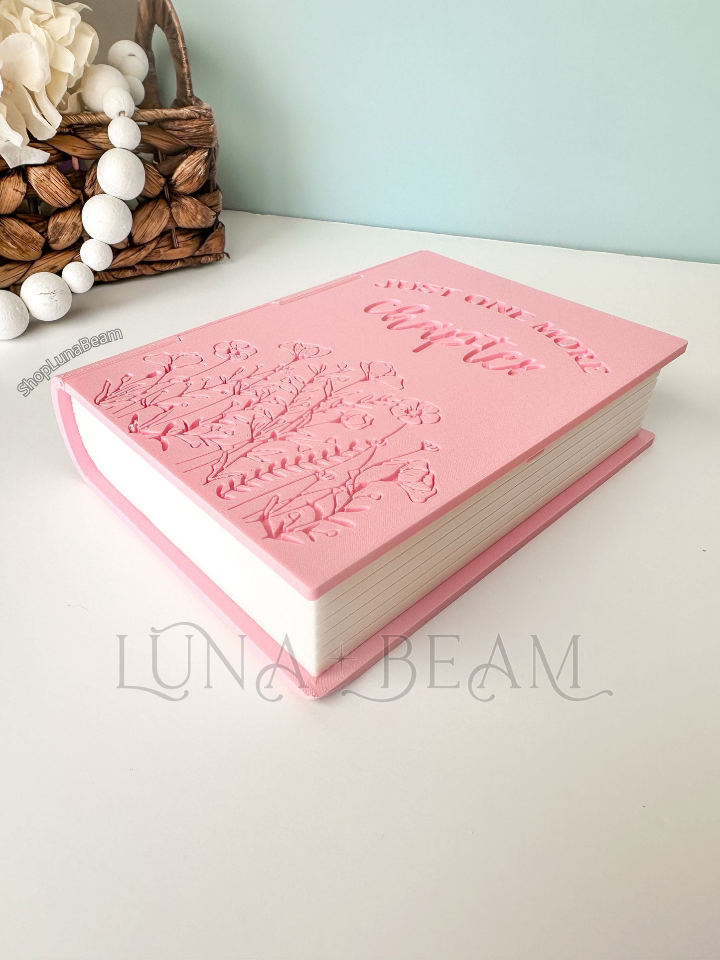 3D Printed Book Box for Kindle & Bookmarks Luna Beam Creations