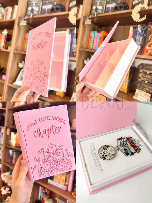 3D Printed Book Box for Kindle & Bookmarks Luna Beam Creations