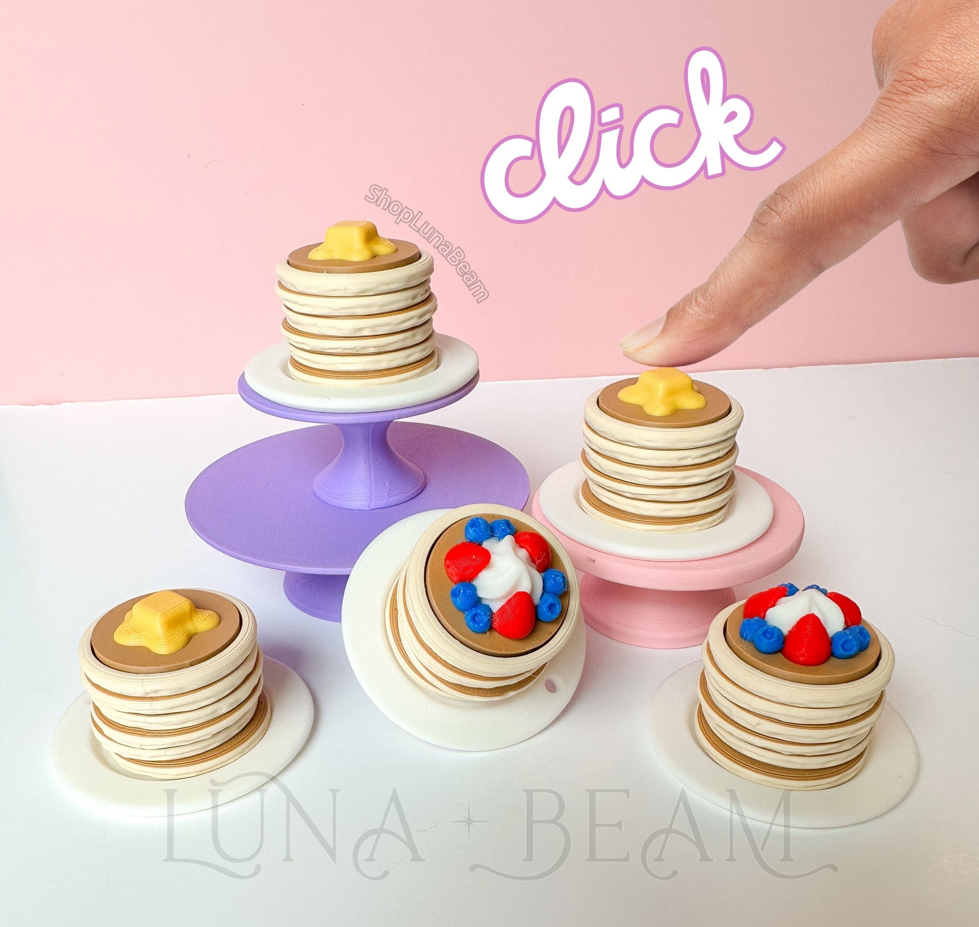 Pancake Keyboard Clicky Fidget Luna Beam Creations