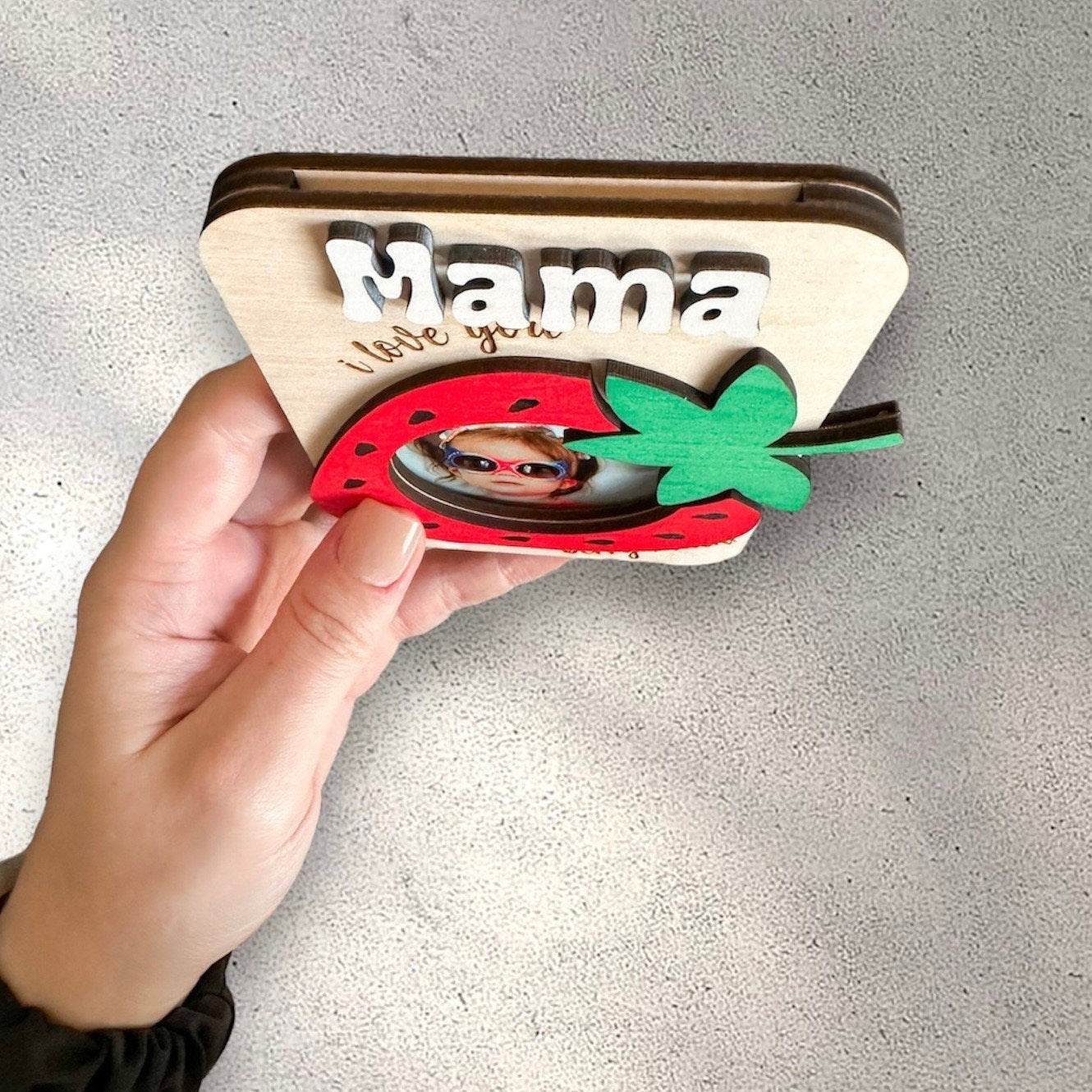Strawberry Photo Frame Magnet Luna Beam Creations