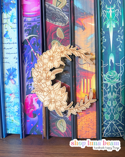 Floral Moon Book Spine Hugger