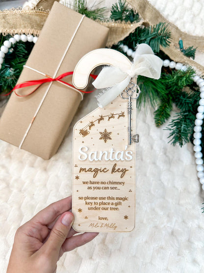 Santa's Magic Key Door Hanger Luna Beam Creations