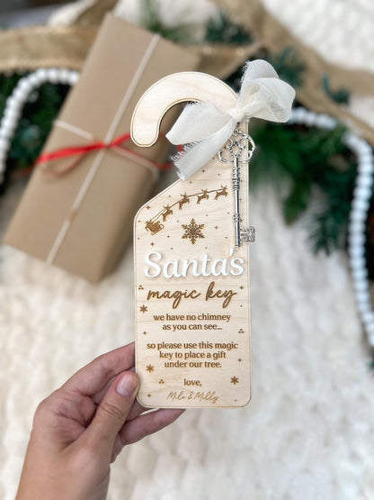 Santa's Magic Key Door Hanger Luna Beam Creations
